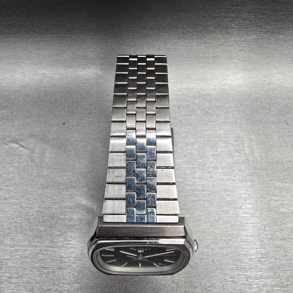 Pulsar Watch Men 33mm Gray Dial Silver Daydate Y113-5129 New Battery VTG JP4