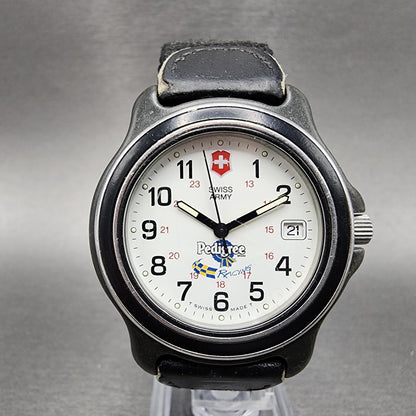 Victorinox Swiss Army Watch Men 39mm White Dial Black Tone Round New Battery0
