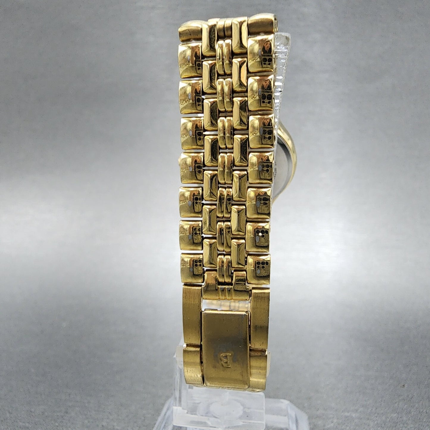 Bulova Watch Women 24mm Champagne Dial Gold Tone Date 97M02 New Battery7