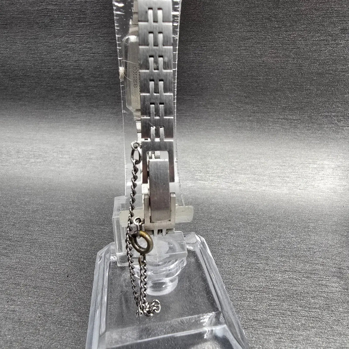Seiko Watch Women 12mm Blue Dial Silver Rectangle 1320-5029 New Battery JP17