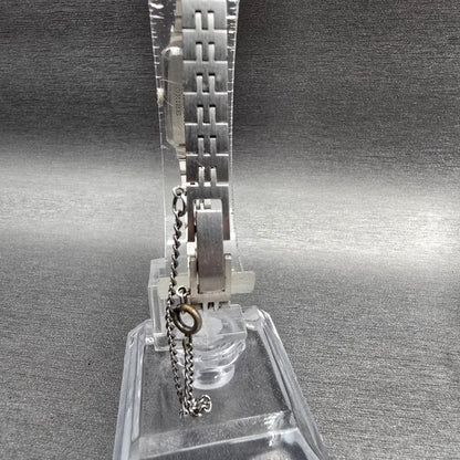 Seiko Watch Women 12mm Blue Dial Silver Rectangle 1320-5029 New Battery JP17