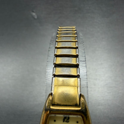 Seiko Tank Watch Women 16mm luminous Dial Gold Tone VTG 1N01-5B79 New Battery4