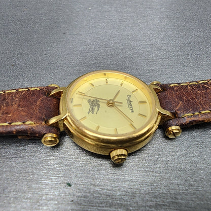 Burberry Watch Women 24mm Champagne Dial Gold Tone Round 3200 VTG PARTS4