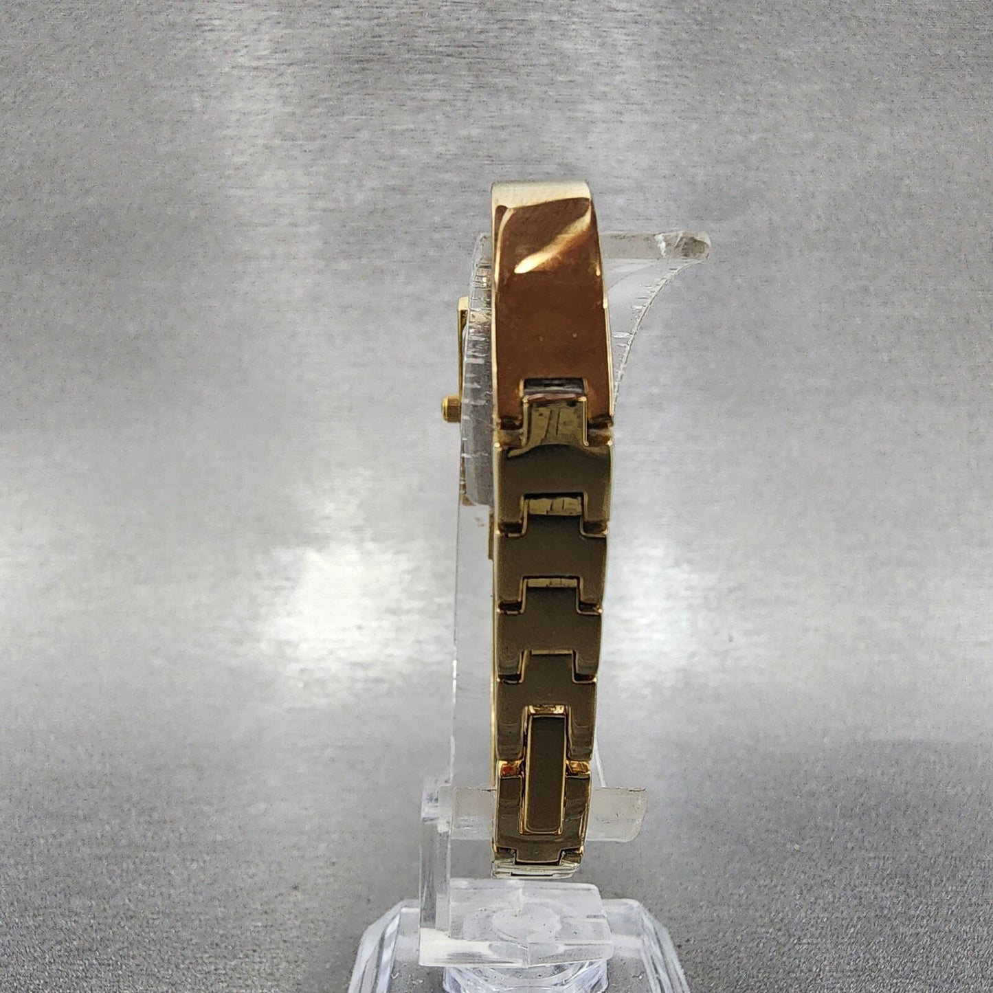Citizen EcoDrive Tank Watch Women 14mm White Dial Gold Tone G620S028850 Runs7