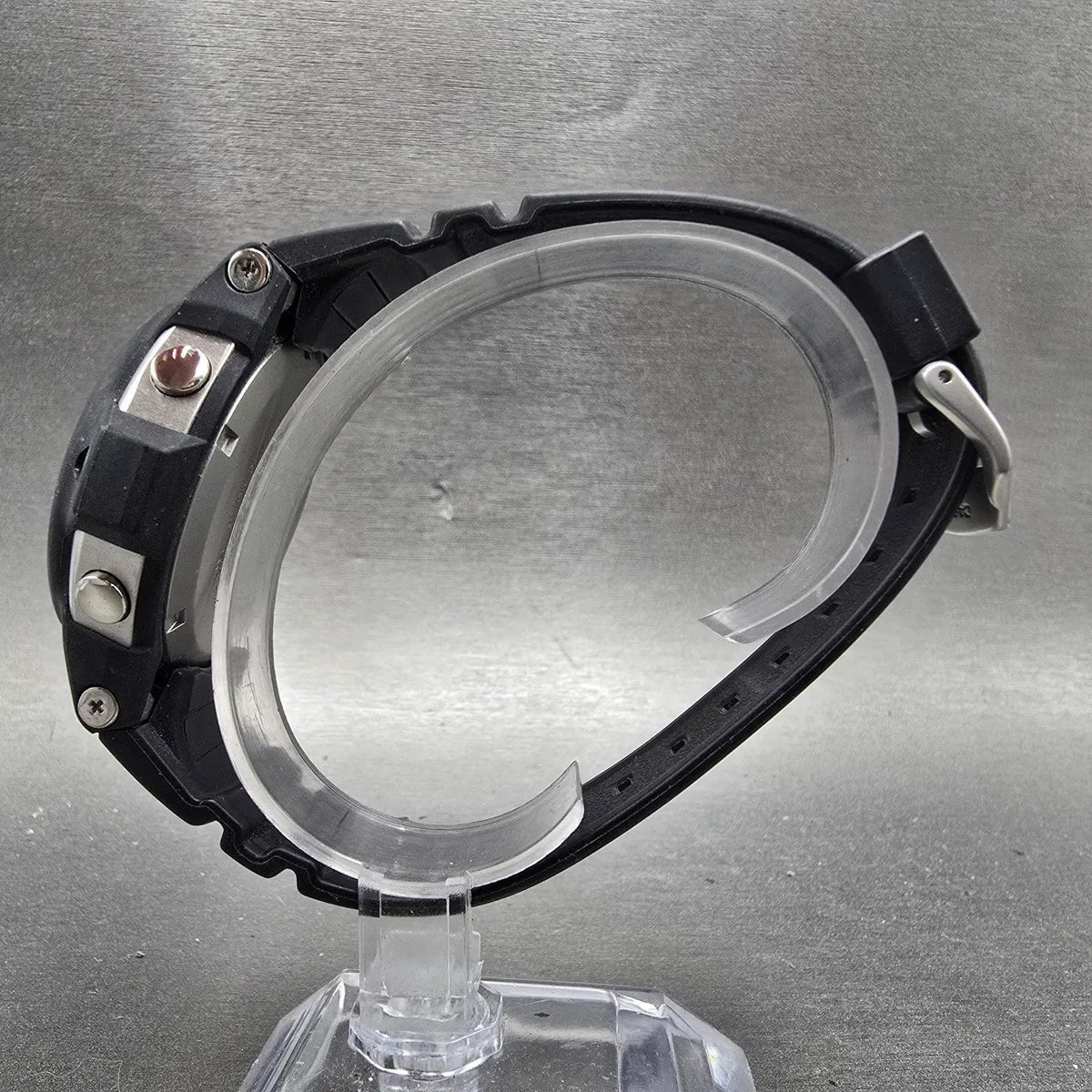 Casio G-Shock GS-1000 Watch Men 47mm Black Dial Black Silver Date Round Works6
