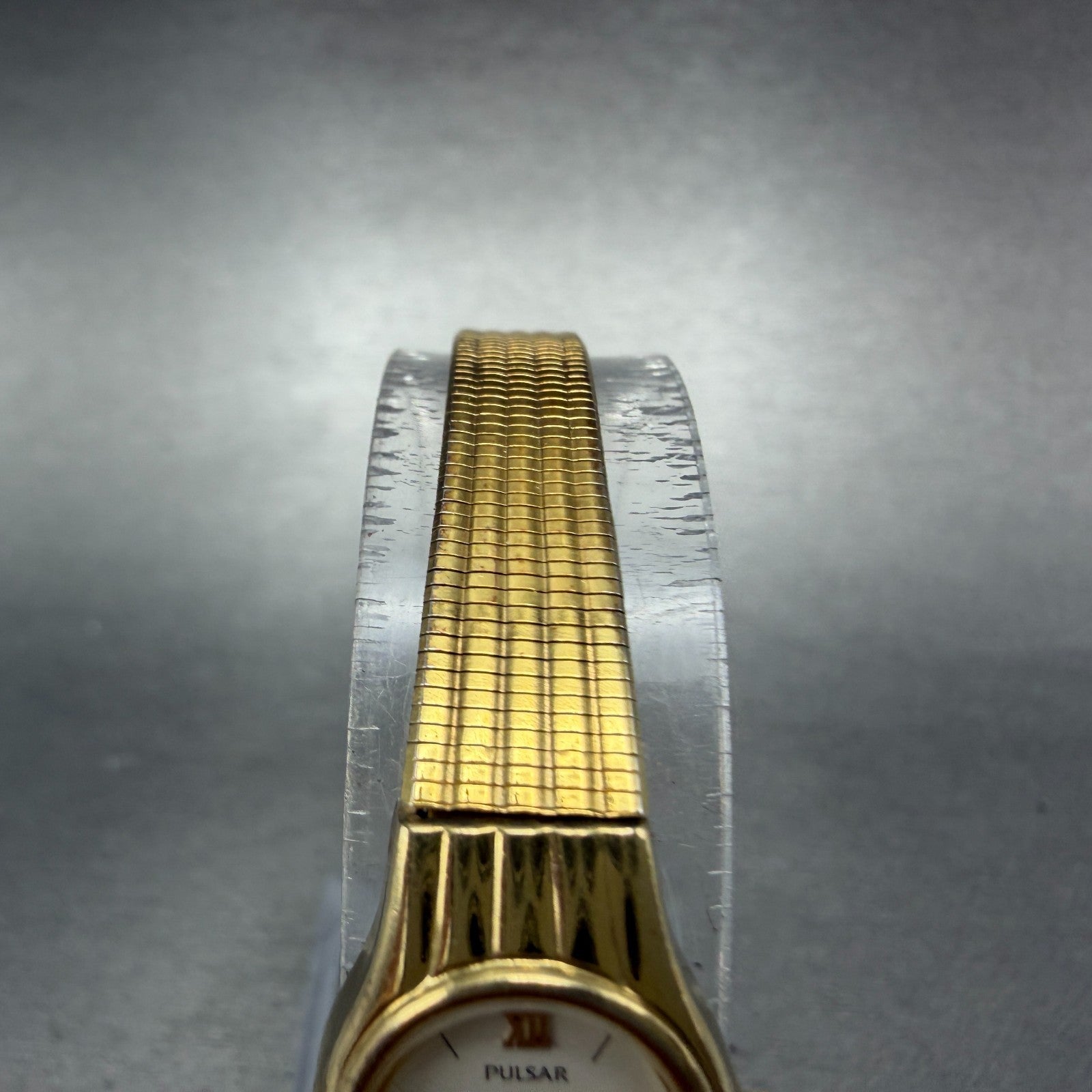 Pulsar Watch Women 15mm Cream Dial Gold Tone Oval V232-6970 New Battery4