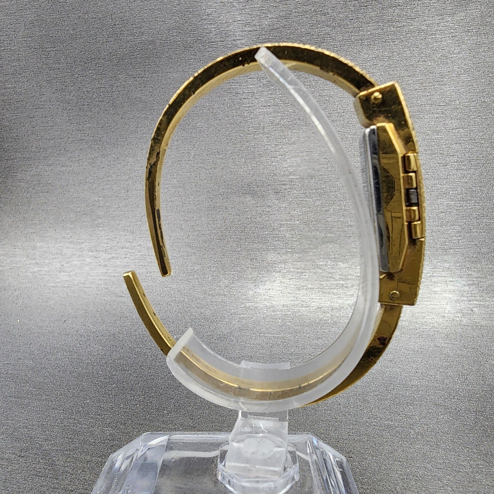 Bucherer Watch Women 11mm Silver Dial Gold Plated Hide Away Manual Wind PARTS10