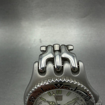 Elgin Watch Men 37mm White Dial Silver Tone Daydate Round FK-666-C PARTS Vintage5