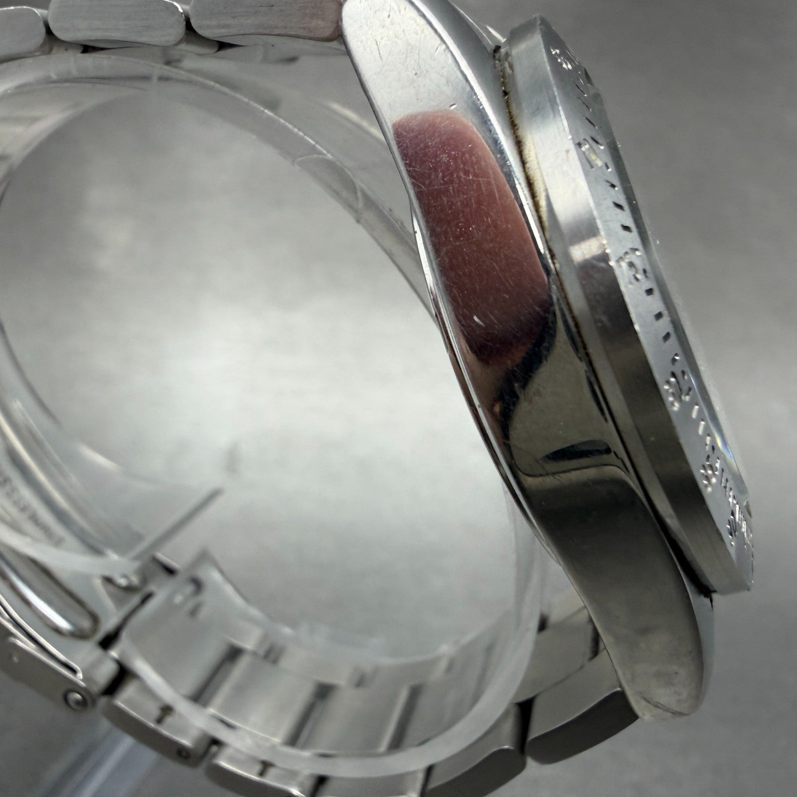 Elgin Chronograph Watch Men 39mm White Dial Silver Tone Round FK-1059 PARTS4