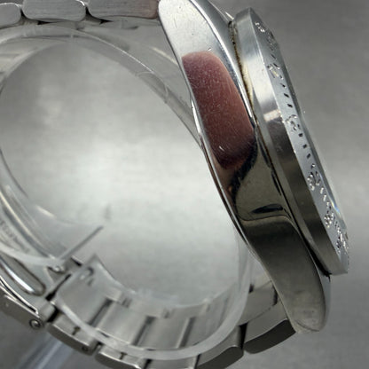 Elgin Chronograph Watch Men 39mm White Dial Silver Tone Round FK-1059 PARTS4