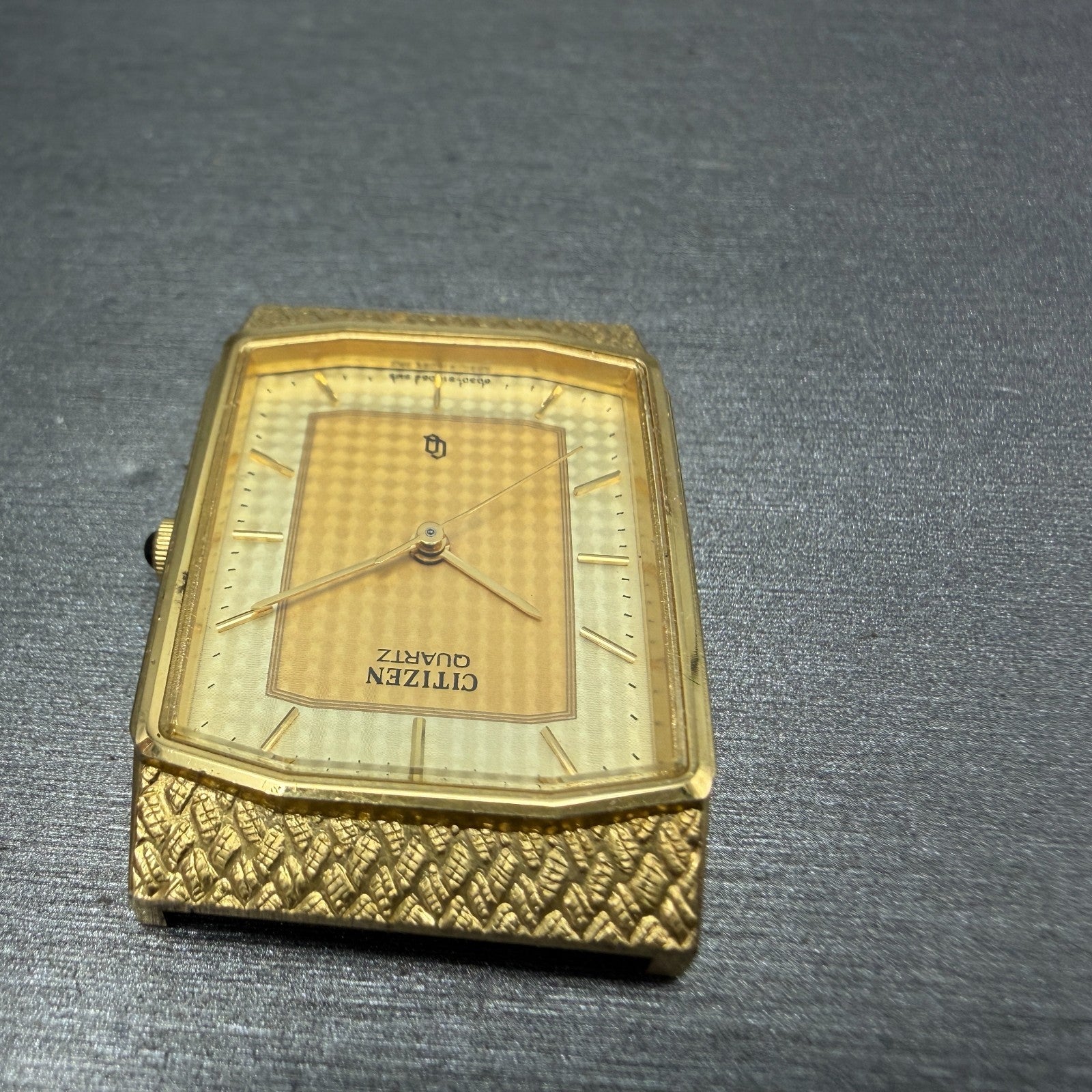 Citizen CQ Tank Watch Men 23mm Champagne Dial Gold Tone 6030-S03631 New Battery4