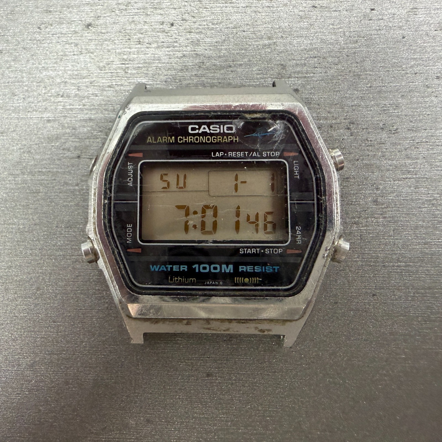 Casio W-750 Marlin Watch Men 36mm Silver Digital Alarm Chronograph 248 New Batt0
