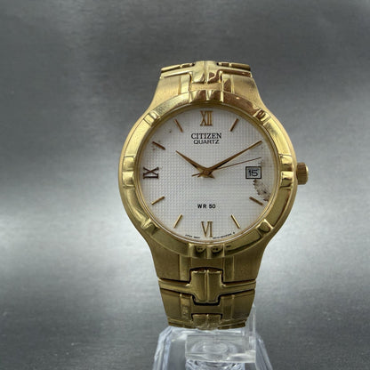 Citizen Watch Men 36mm White Dial Gold Tone Round Date 2510-S029252 PARTS6