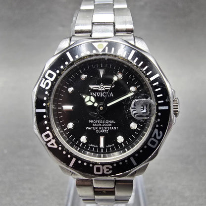 Invicta Dive Watch Women 24mm Black Dial Steel Date 8939A Round New Battery UNKJ1