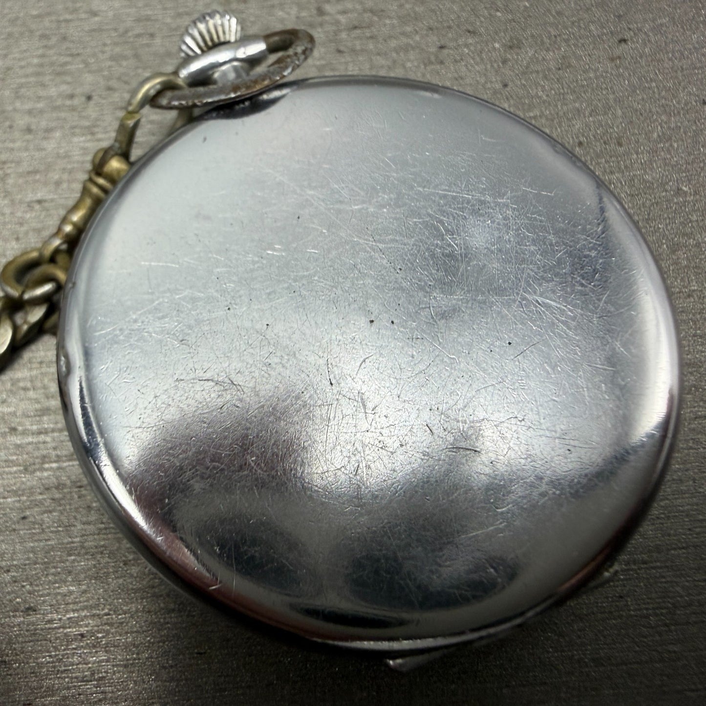 Juvenia Pocket Watch 42mm White Dial Silver TOne PARTS7