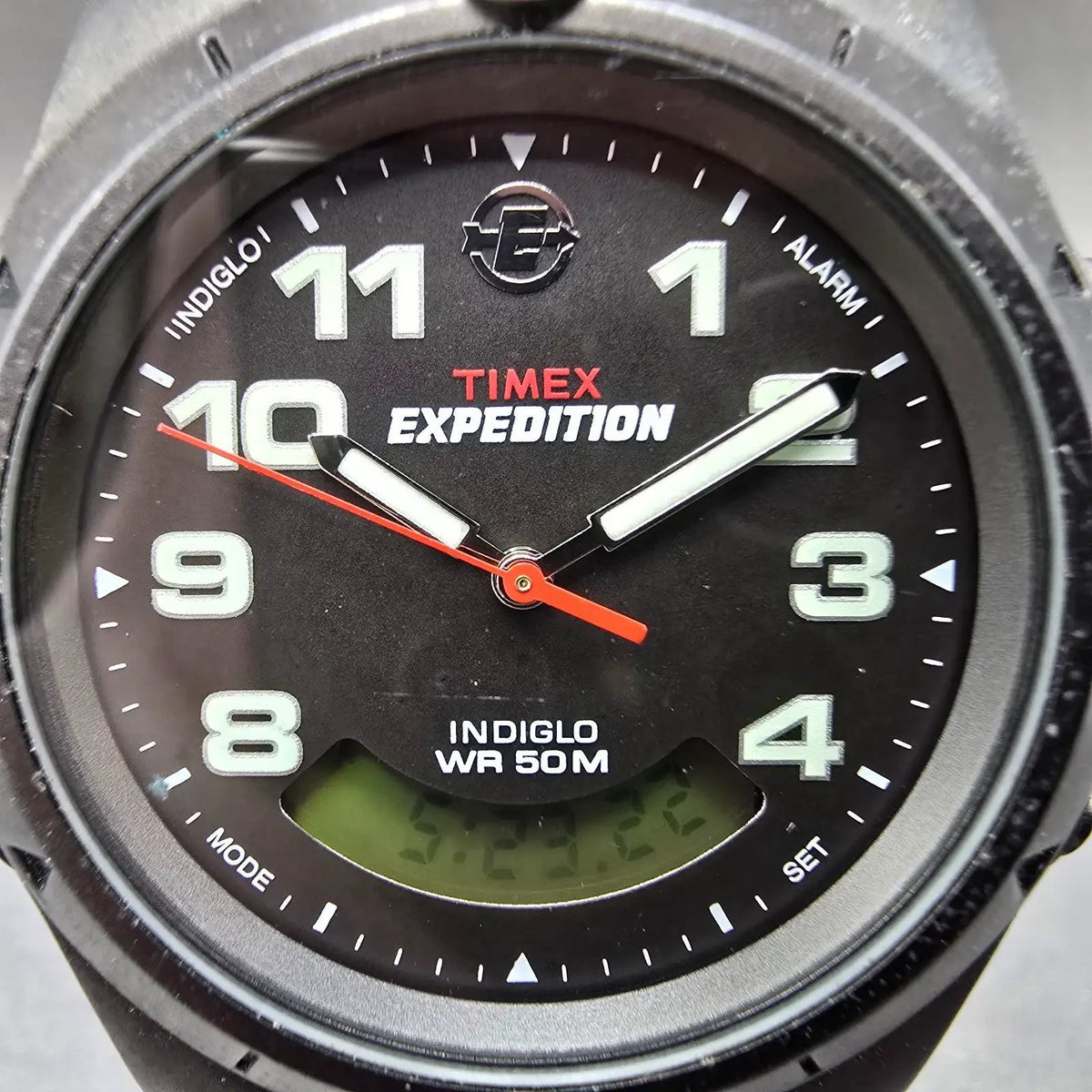 Timex Expedition Watch Men 38mm Black Dial Black Case Alarm Chronograph New Bat1