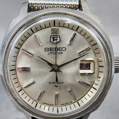 Seiko Chorus Watch Women 26mm Silver Dial Silver Tone Date Manual 21180260 READ1