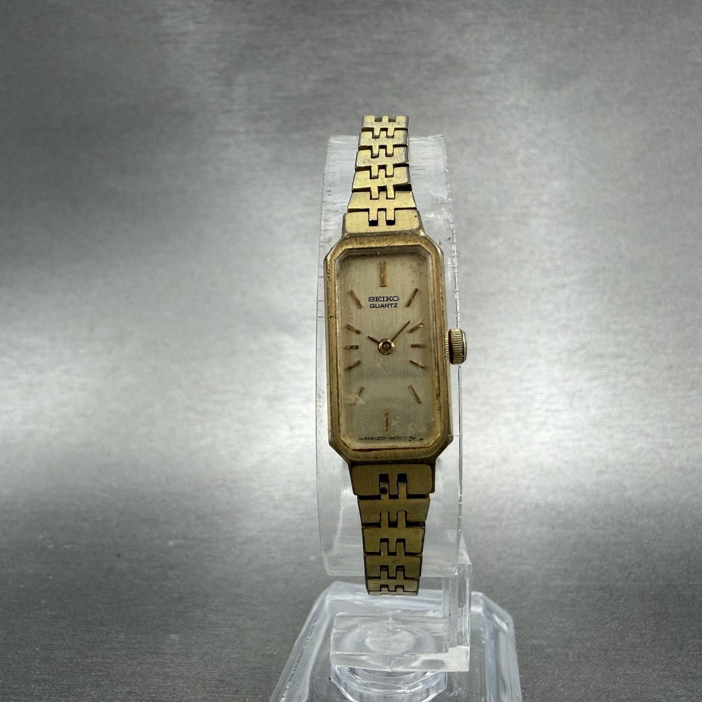 Seiko Watch Women 12mm Champagne Dial Gold Tone 1320-5029 New Battery Vintage5