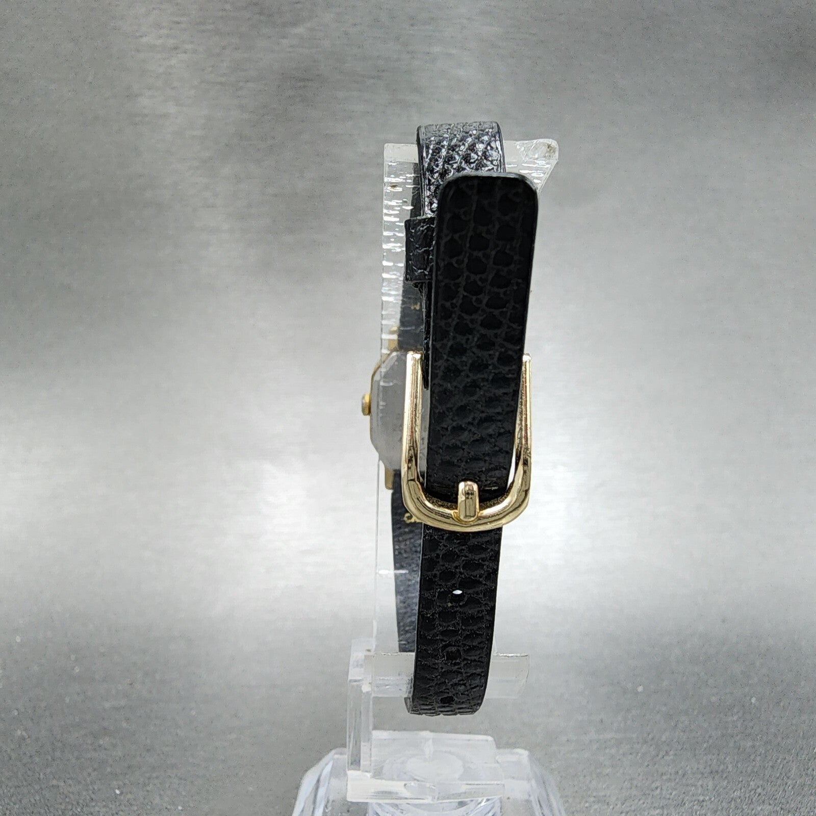 Seiko Watch Women 16mm Gold Dial Gold Tone Octagon 2C205769 New Battery7