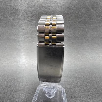 Seiko SQ Watch Men 31mm White Dial Two Tone Daydate Round 8C23-6020 PARTS11