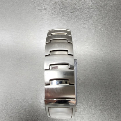 Seiko Premier Tank Watch Women 17mm White Dial Satinless Steel Rectangle New Bat