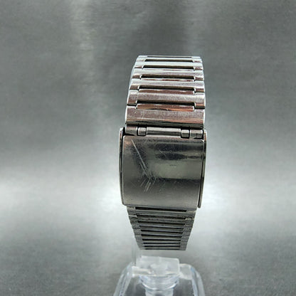 Seiko Watch Men 31mm Silver Dial Silver Tone Round 5p31-6a20 New Battery