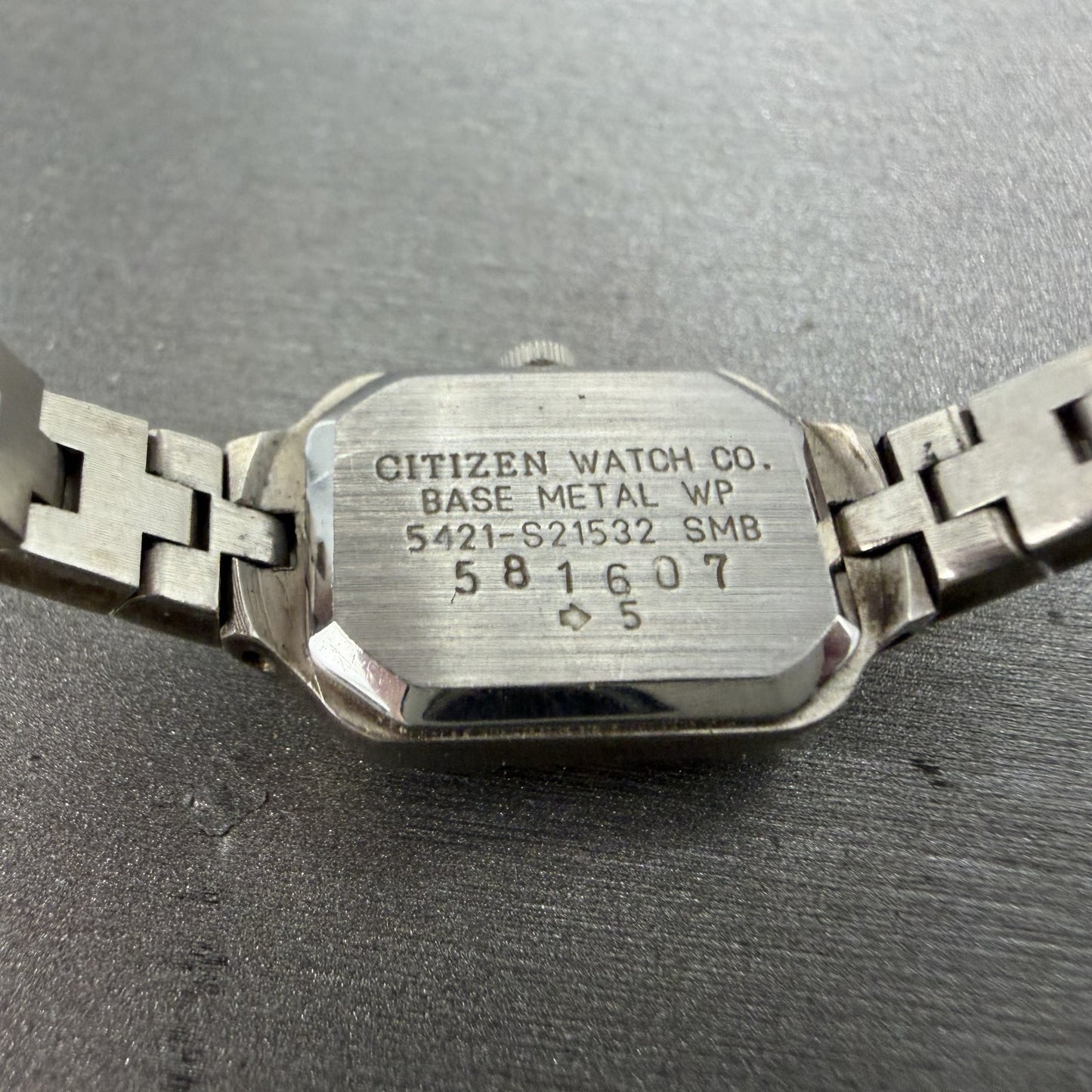 Citizen CQ Watch Women 13mm Silver Dial Silver Tone Rectangle New Battery ABC9