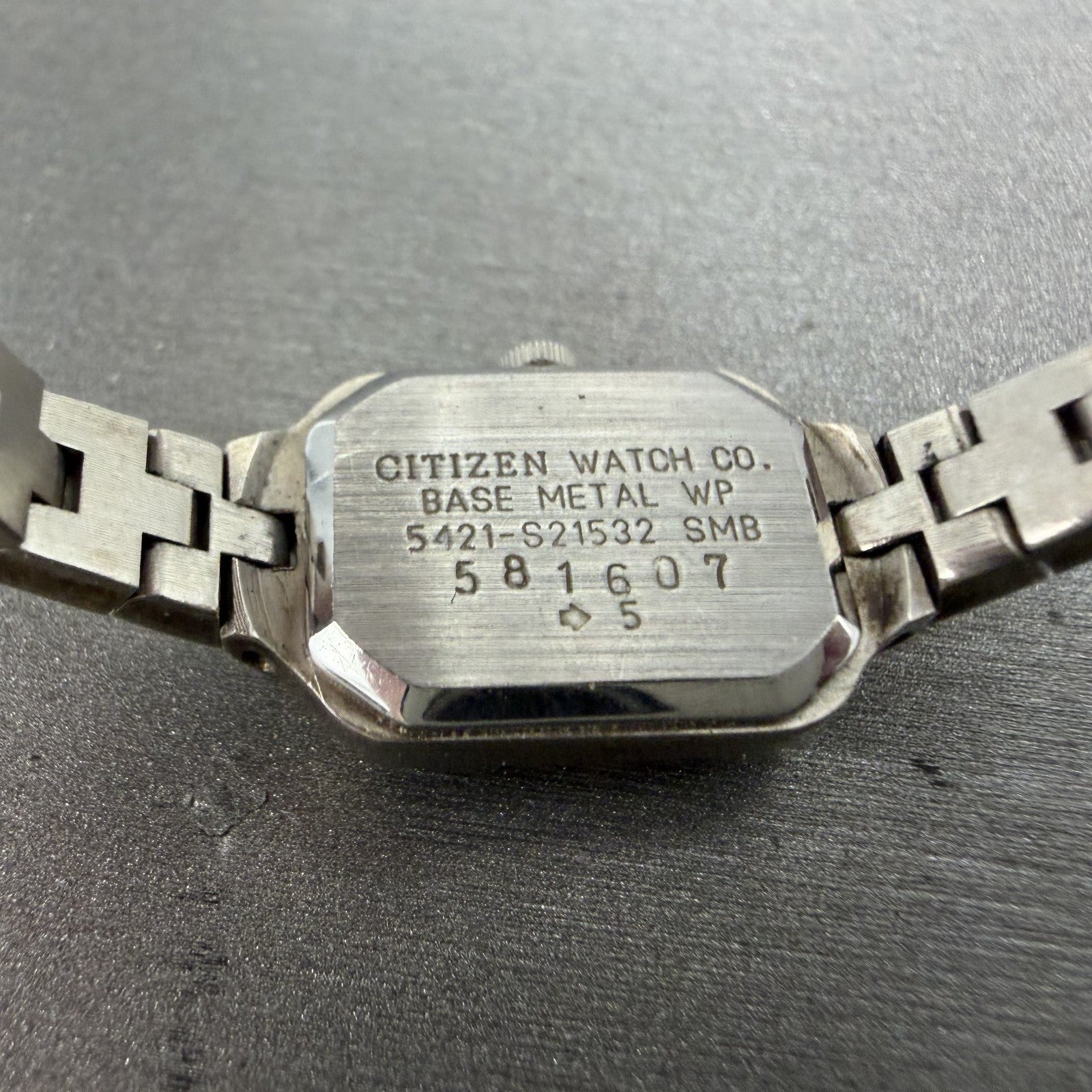 Citizen CQ Watch Women 13mm Silver Dial Silver Tone Rectangle New Battery ABC9