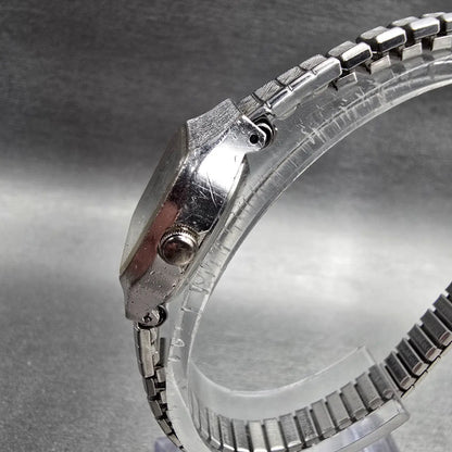 Seiko Watch Women 21mm Blue Dial Silver Tone Rectangle 4700-5079 New Battery JP2