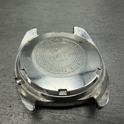 Seiko 5 Automatic Watch Men 35mm Silver Dial Silver Tone Daydate 6119-7100 PARTS12