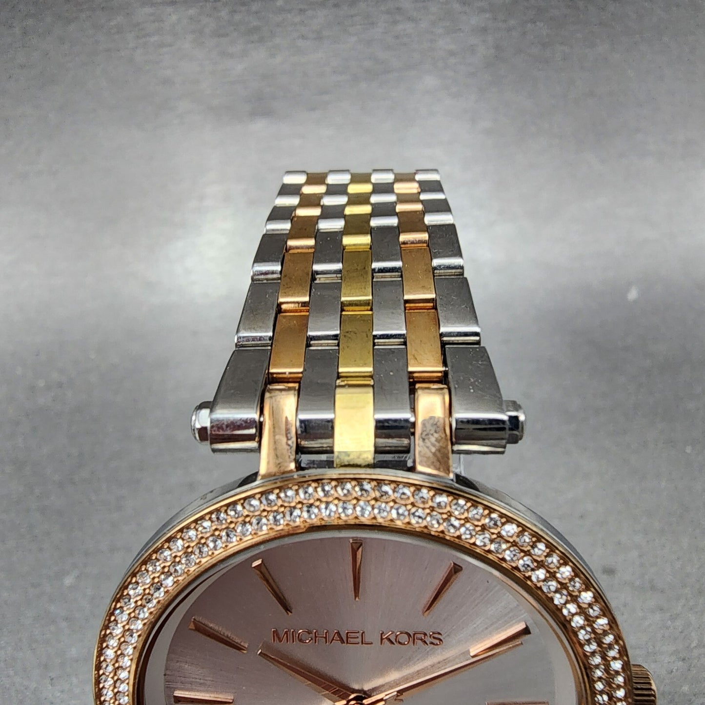 Michael Kors Darci Watch Women 39mm Silver Dial Two Tone Round MK3203 New Batt4