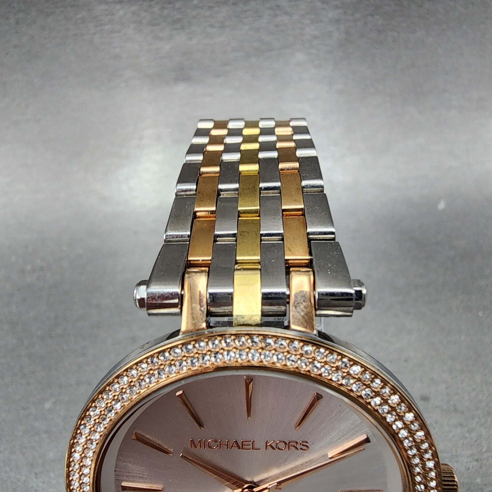 Michael Kors Darci Watch Women 39mm Silver Dial Two Tone Round MK3203 New Batt4