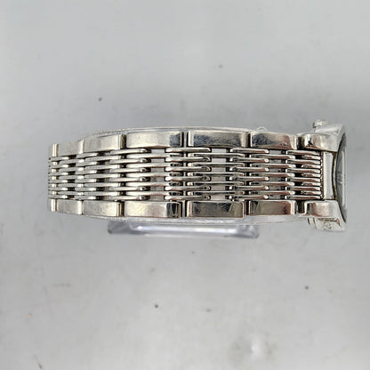 VTG Seiko Watch Women 20mm Black Dial Silver Tone Round 1N00-0HM0 New Battery