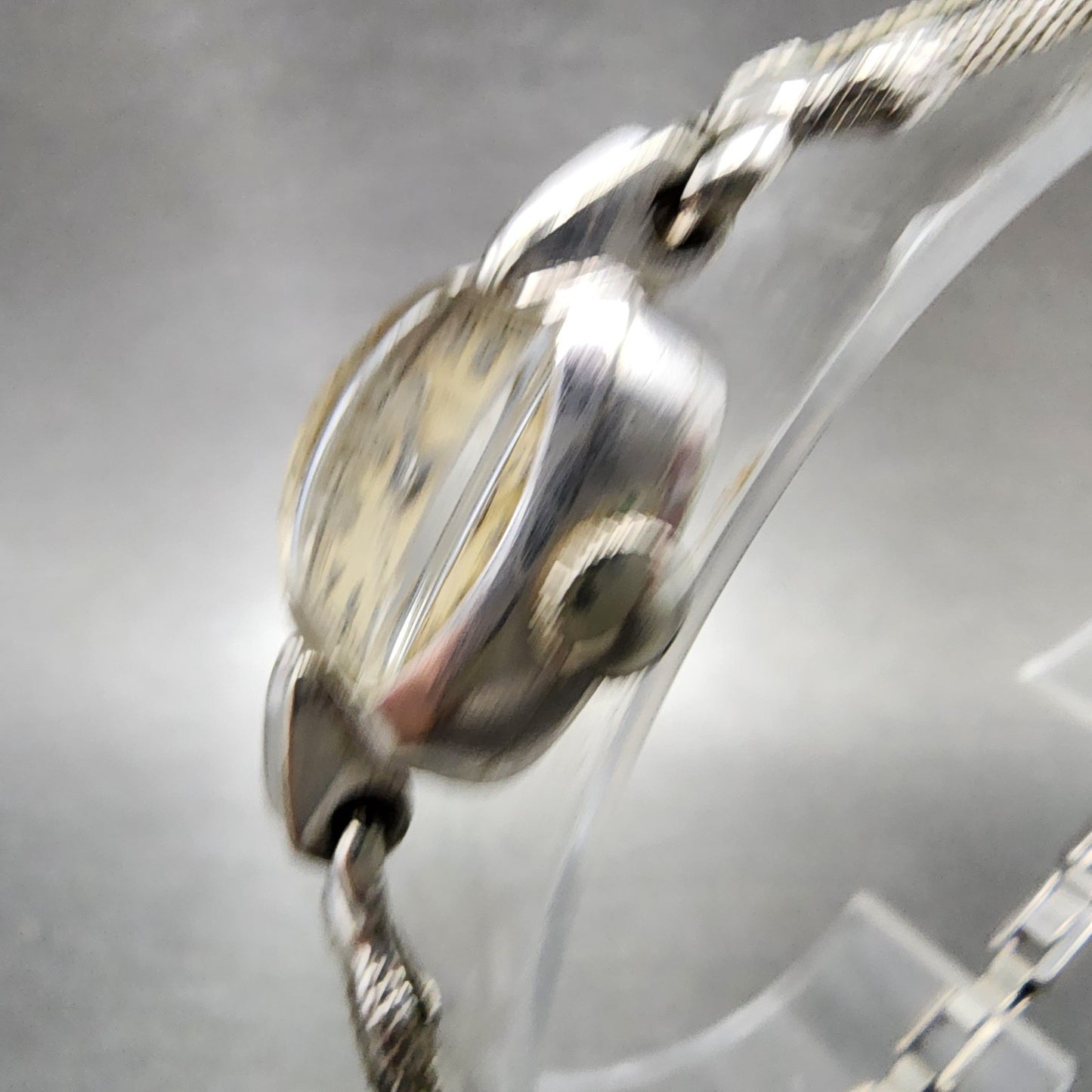 Hamilton Watch Women 14mm Silver Dial 10K Gold Filled Rectangle Manual Wind Runs2