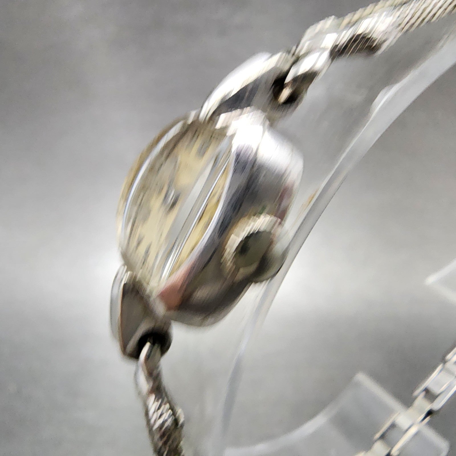 Hamilton Watch Women 14mm Silver Dial 10K Gold Filled Rectangle Manual Wind Runs2