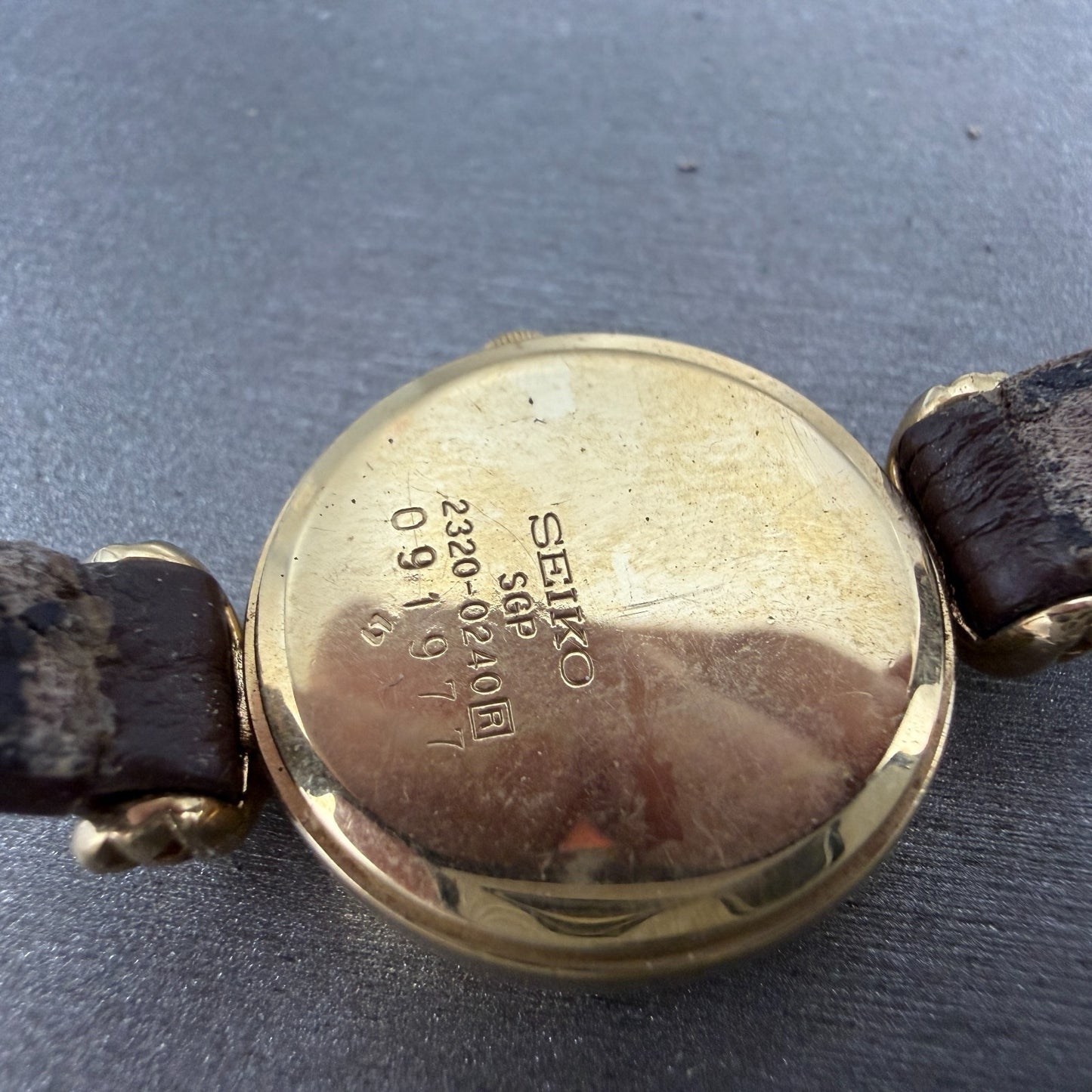 Seiko Watch Women 22mm Brown Dial Gold Tone Round 2320-0240 New Battery Vintage9