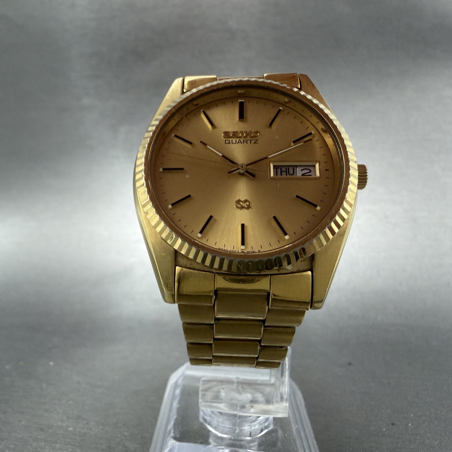 Seiko SQ President Watch Men 36mm Champagne Dial Gold Tone 6923-8080 New Battery5
