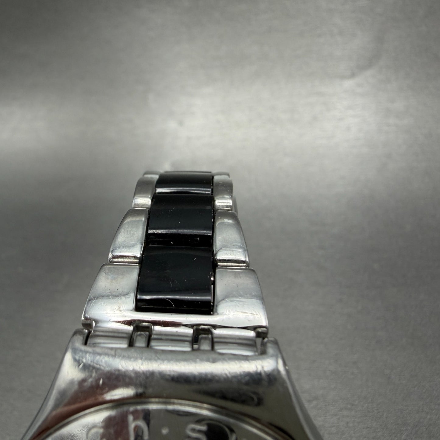 Swatch Irony Big Casse-Cou Watch Men 38mm Silver Dial Steel Daydate CRACK NewBat4