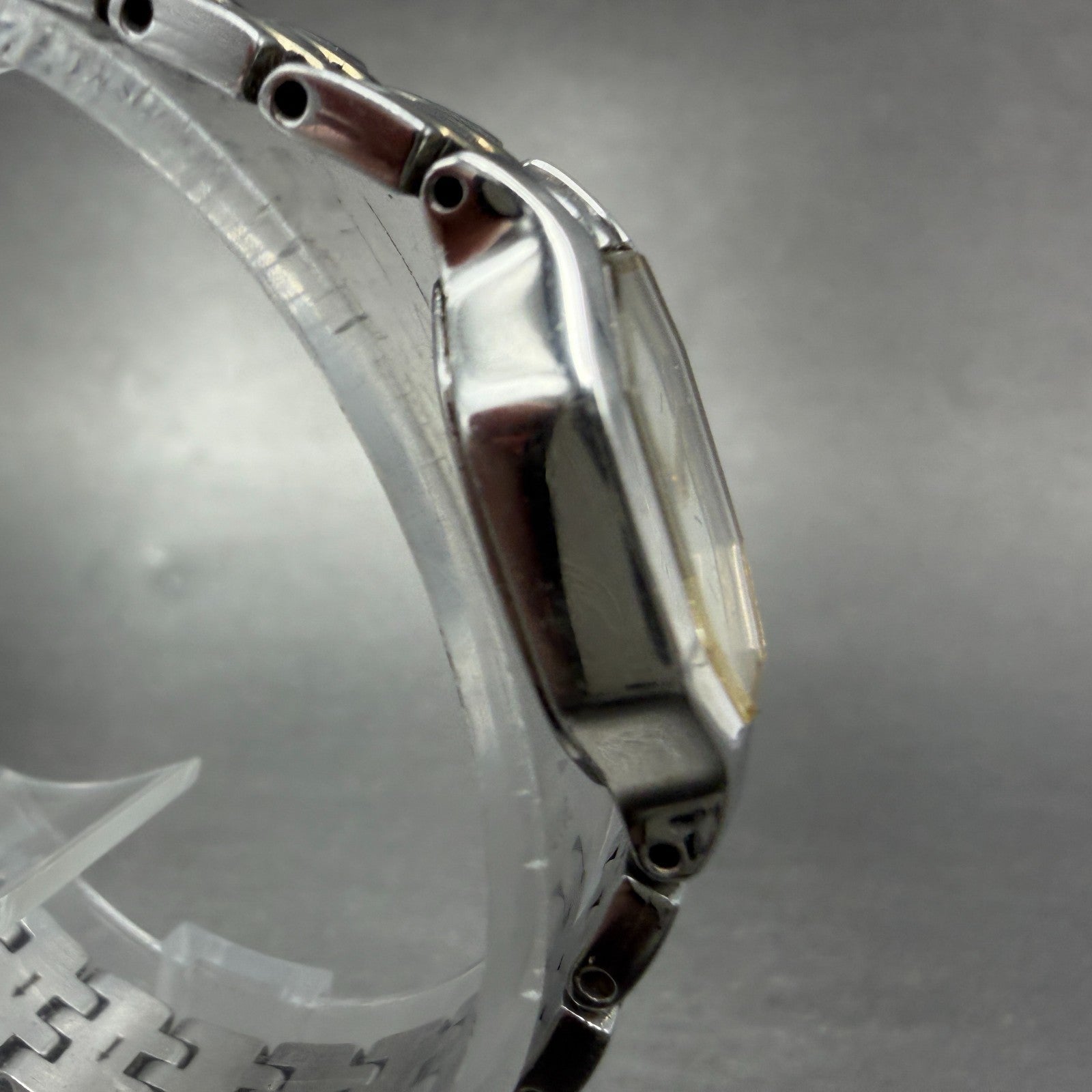 Seiko Watch Women 16mm White Dial Two Tone Octagon 1N00-0GV0 New Battery Vintage3