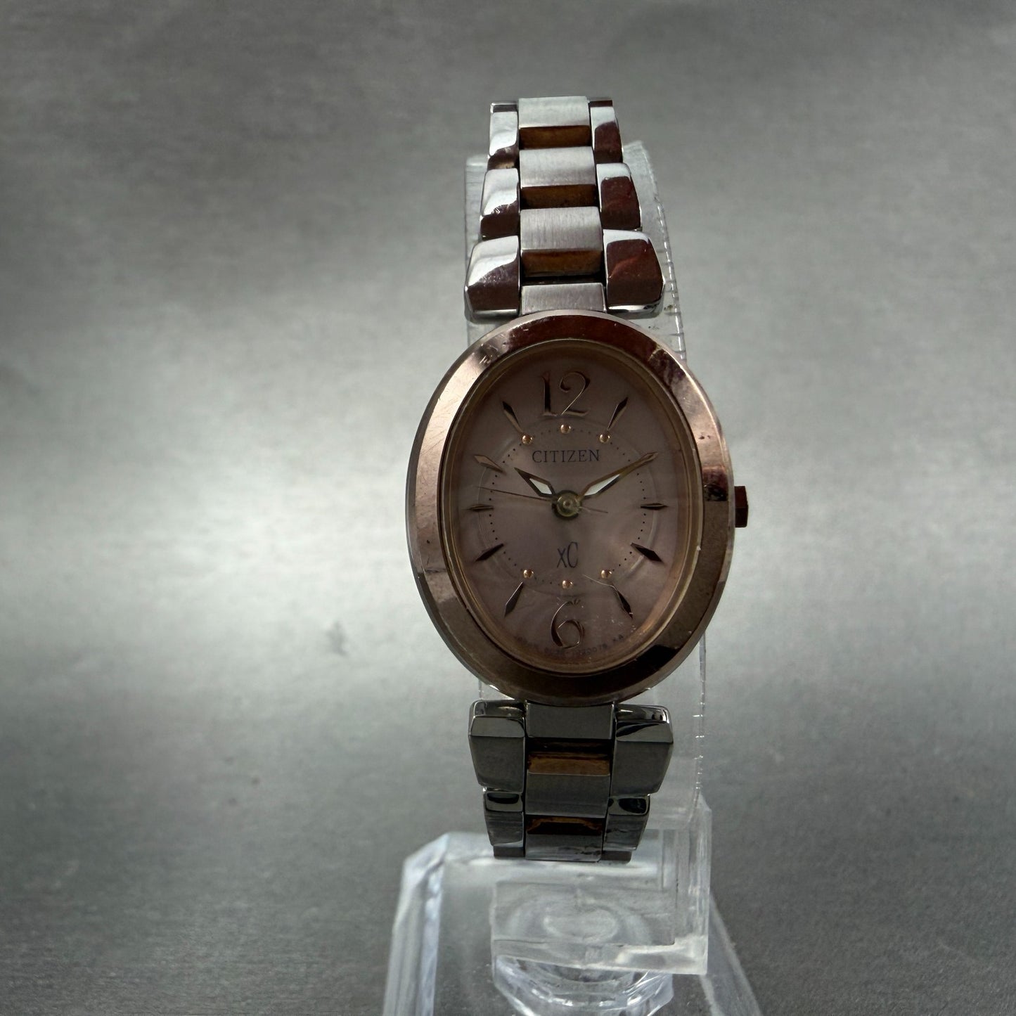 Citizen XC Eco-Drive Watch Women 21mm Pink Dial Two Tone Oval B036-T012728 Runs5