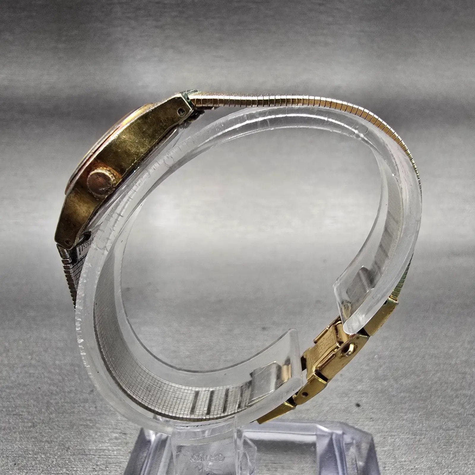 Seiko Watch Women 20mm Gold Dial Gold Tone Round 8Y21-0029 New Battery Vintage6
