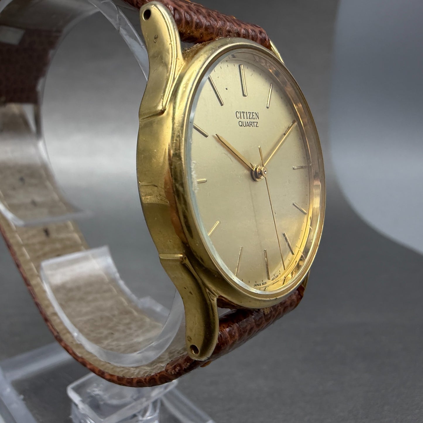 Citizen Watch Unisex 31mm Gold Dial Gold Tone Round 6031-G00 996 New battery3