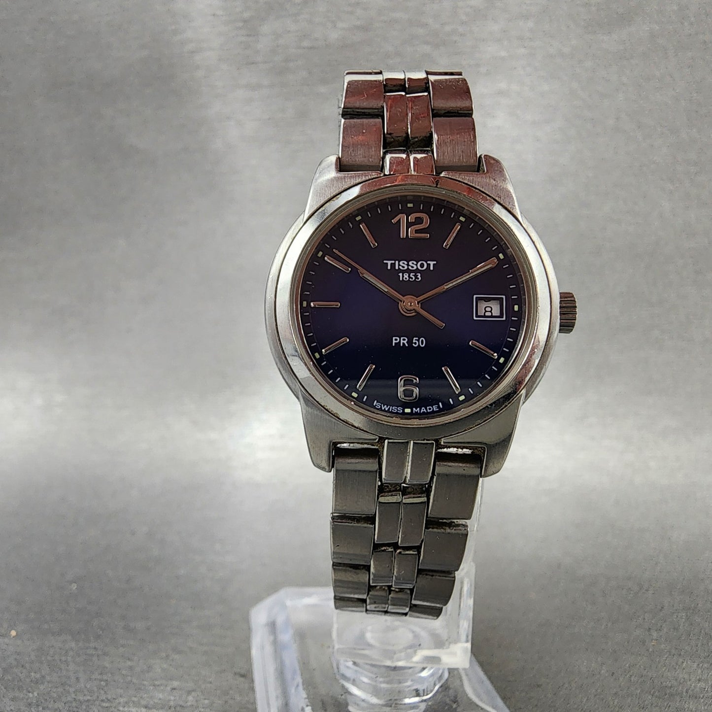 Tissot PR50 Watch Women 28mm Blue Dial Stainless Steel Date Round New Battery5