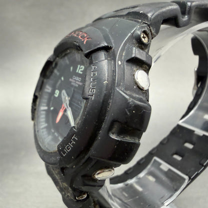 Casio G-Shock G-100Watch Men 48mm Analog Digital Black Tone Round READ! New Batt2
