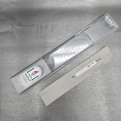 Swatch Tai Sun Watch Men 34mm Silver Dial Green Case GG133 New Battery NOS20
