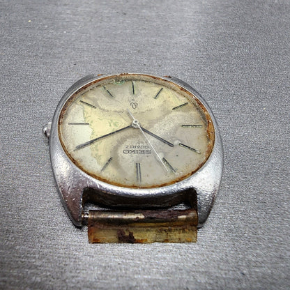 Seiko Watch Men 33mm Silver Dial Silver Tone Round 7b308000 PARTS5