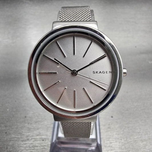 Skagen Ancher Watch Women 30mm Silver Dial Silver Tone Round SKW2478 New Battery0
