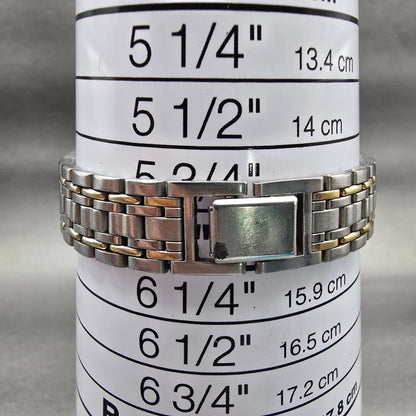Seiko Alba Urban Watch Women 25mm Black Dial Two Tone Round V701-6C30 NewBattery9