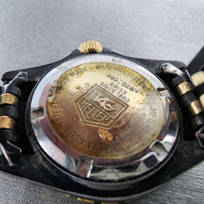 Tag Heuer 1000 Professional Watch Women 28mm Black Dial Black Gold Date New Bat9
