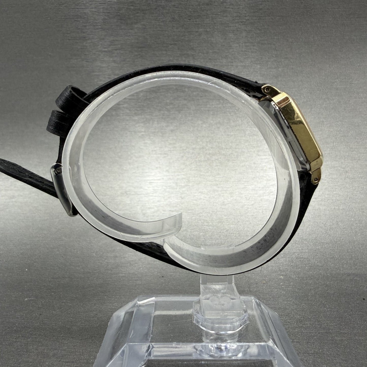 Seiko Tank Watch Women 20mm Champagne Dial Gold Tone 1421-5130 New Battery8